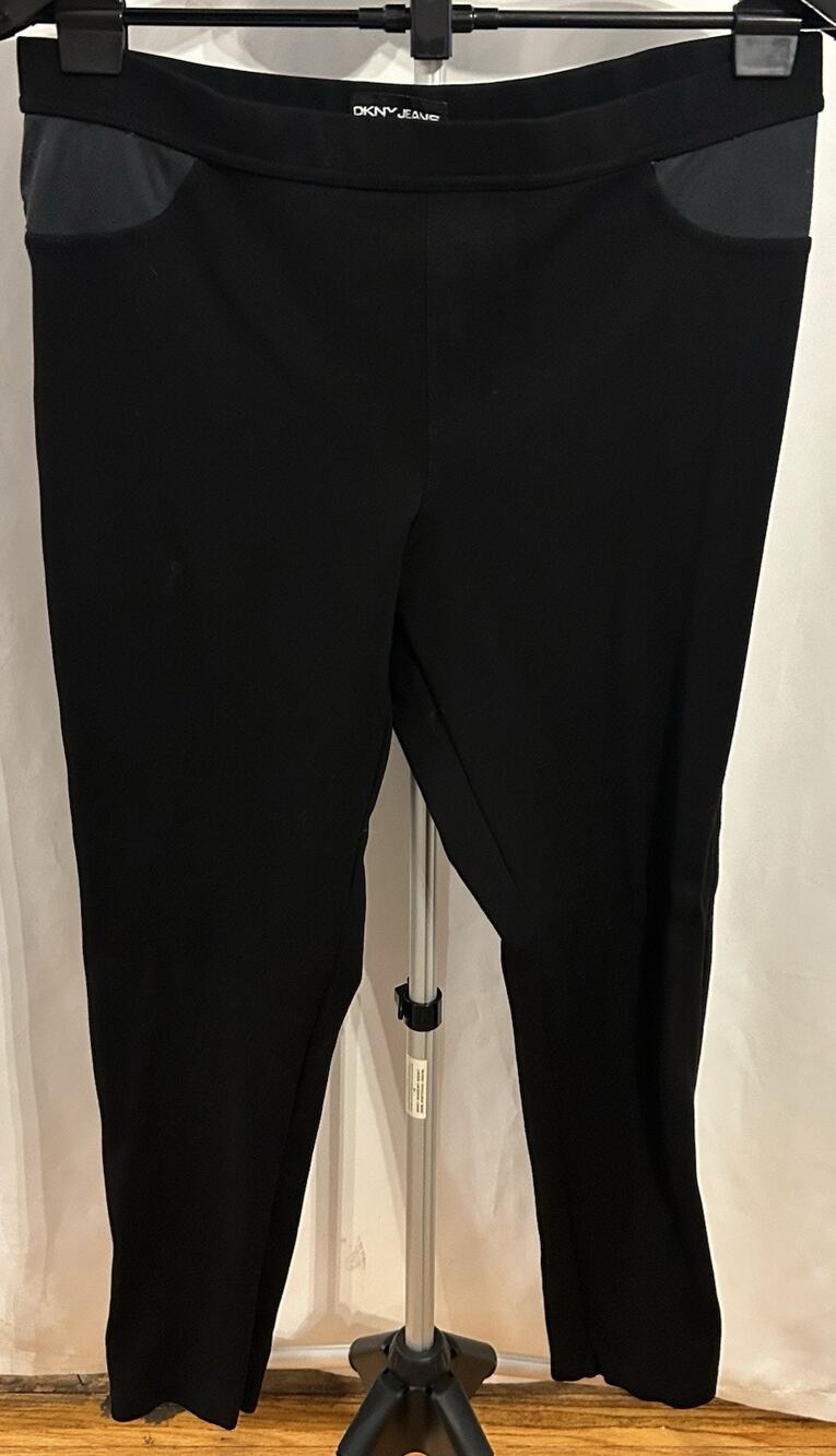 DKNY Jeans Black Stretchy Pants Women's size L